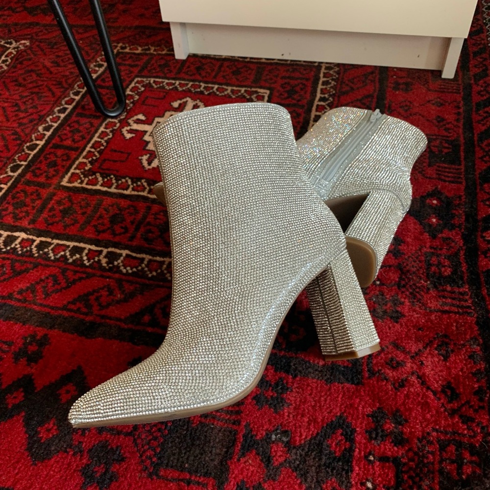 NEVER WORN jeweled ankle boots